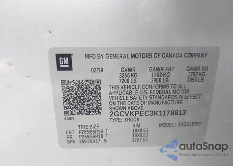 2019 Chevrolet Silverado 1500 Ld Lt from USA, damaged, VIN 2GCVKPEC3K1178813